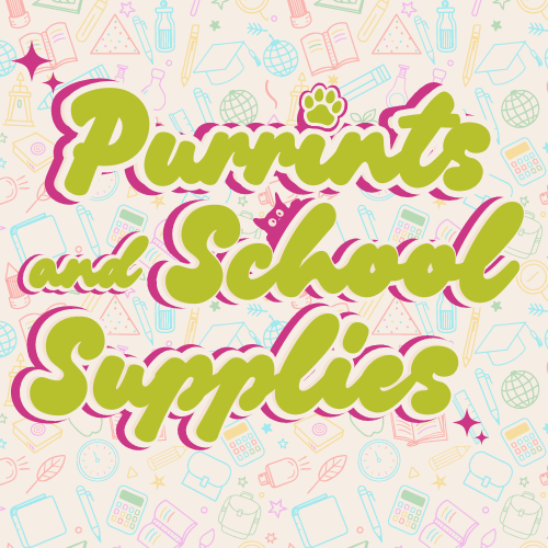 Purrints and School Supplies Logo